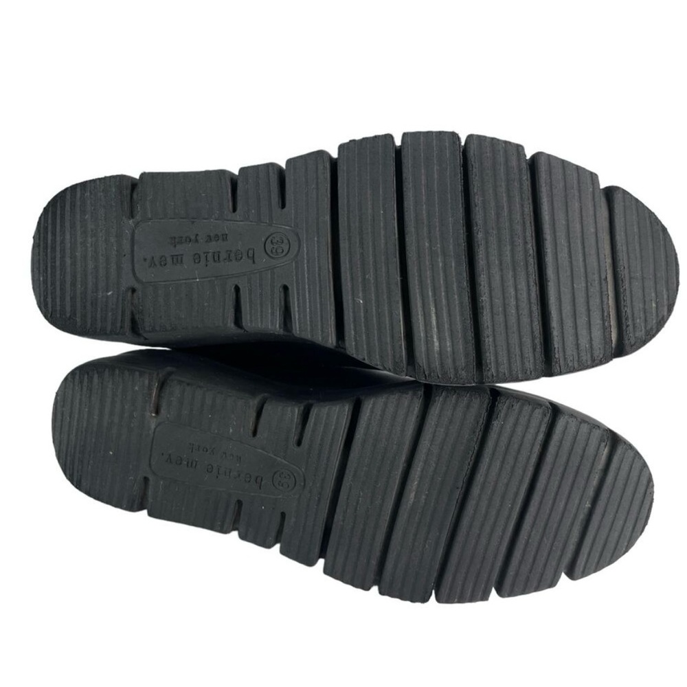 Bernie Mev Sema Lug Sole Sock Bootie Ankle Wedge Comfort Black EU Size 39 US 8.5